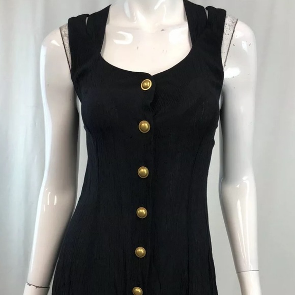 Vintage 80s 90s Button Down Grunge Shirt Dress - Picture 6 of 6